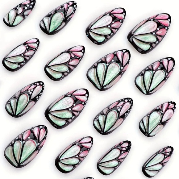 Butterfly Wings Fake Press On Nails NWT - Picture 4 of 11